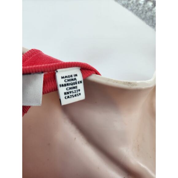Ted Baker Loueli Cross Front Pleated Midi Dress Coral Size 3 US 10-12 - Picture 14 of 16